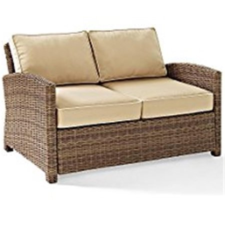 CLASSIC ACCESSORIES Bradenton Outdoor Wicker Loveseat, Sand VE2613639